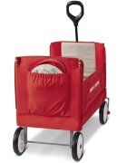 RADIO FLYER Carucior copii pliabil de tractat cu baldachin EZ Fold Wagon prevazut cu scaune confortabile cu centuri de siguranta suporturi pentru sticle roti silentioase greutate maxima suportata 68 kg