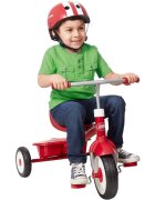 RADIO FLYER Tricicleta pentru copii 3 in 1 Stroll N Trike rosu cu scaun cu pozitie ajustabila roti silentioase maner reglabil pe inaltime si detasabil sistem roata libera pana la 25 kg