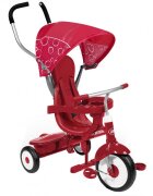 RADIO FLYER Tricicleta pentru copii 4 in 1 multifunctionala control al directiei sezut cu pozitie ajustabila copertina pentru protectie UV