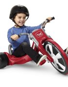 RADIO FLYER Tricicleta pentru copii Big Flyer stil chopper roti late scaun ajustabil in 3 pozitii ghidon cromat greutate admisa 29 kg