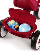 RADIO FLYER Tricicleta pentru copii Fold 2 Go Red pliabila cu scaun reglabil in inaltime in functie de varsta roti silentioase panglici decorative si compartiment pentru depozitare