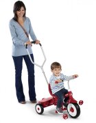 RADIO FLYER Tricicleta pentru copii Steer and Stroll multifunctionala maner de impins detasabil suport picioare scaun reglabil roti silentioase sonerie