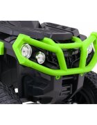 Ramiz Atv electric pentru copii Air BDM0906 102x65x73 cm negruverde 90W cu suspensii lumini sunete panou audio si scaun piele