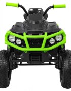 Ramiz Atv electric pentru copii Air BDM0906 102x65x73 cm negruverde 90W cu suspensii lumini sunete panou audio si scaun piele