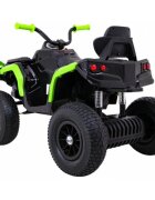 Ramiz Atv electric pentru copii Air BDM0906 102x65x73 cm negruverde 90W cu suspensii lumini sunete panou audio si scaun piele