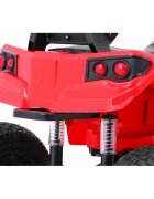 Ramiz Atv electric pentru copii Air BDM0906 102x65x73 cm rosu 90W cu suspensii lumini sunete panou audio si scaun piele