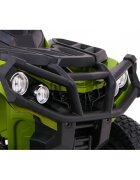 Ramiz Atv electric pentru copii Air BDM0906 102x65x73 cm verde 90W cu suspensii lumini sunete panou audio si scaun piele