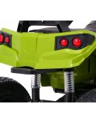 Ramiz Atv electric pentru copii Air BDM0906 102x65x73 cm verde 90W cu suspensii lumini sunete panou audio si scaun piele