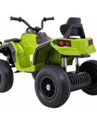 Ramiz Atv electric pentru copii Air BDM0906 102x65x73 cm verde 90W cu suspensii lumini sunete panou audio si scaun piele