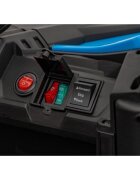 Ramiz Atv electric pentru copii Buggy Defend 106x75x59 cm albastru 140W cu telecomanda 4 x 4 suspensii sunete lumini scaun piele roti din spuma Eva si panou audio