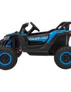 Ramiz Atv electric pentru copii Buggy Defend 106x75x59 cm albastru 140W cu telecomanda 4 x 4 suspensii sunete lumini scaun piele roti din spuma Eva si panou audio
