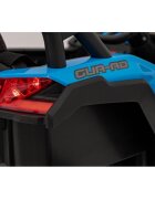 Ramiz Atv electric pentru copii Buggy Defend 106x75x59 cm albastru 140W cu telecomanda 4 x 4 suspensii sunete lumini scaun piele roti din spuma Eva si panou audio
