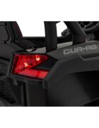 Ramiz Atv electric pentru copii Buggy Defend 106x75x59 cm negru 140W cu telecomanda 4 x 4 suspensii sunete lumini scaun piele roti din spuma Eva si panou audio