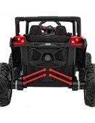 Ramiz Atv electric pentru copii Buggy Defend 106x75x59 cm rosu 140W cu telecomanda 4 x 4 suspensii sunete lumini scaun piele roti din spuma Eva si panou audio