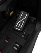 Ramiz Atv electric pentru copii Can-Am Outlander Black 4 motoare x 45W baterie 12V14Ah soft start la buton panou audio roti eva scaun piele