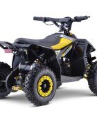 Ramiz Atv electric pentru copii Hiperfect Yellow cu motor 1000W baterie de 48V12Ah viteza 35 kmh cadrul din metal armat echipat cu roti pneumatice suspensii faruri LED frontale claxon integrat pornire cu cheie