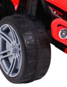 Ramiz Atv electric pentru copii Little Monster TR1805 rosu 25W cu panou audio si acceleratie pe ghidon 70x38.5x42 cm