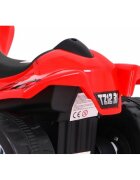Ramiz Atv electric pentru copii Little Monster TR1805 rosu 25W cu panou audio si acceleratie pe ghidon 70x38.5x42 cm