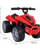 Ramiz Atv electric pentru copii Little Monster TR1805 rosu 25W cu panou audio si acceleratie pe ghidon 70x38.5x42 cm