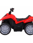 Ramiz Atv electric pentru copii Little Monster TR1805 rosu 25W cu panou audio si acceleratie pe ghidon 70x38.5x42 cm