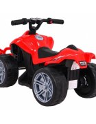 Ramiz Atv electric pentru copii Little Monster TR1805 rosu 25W cu panou audio si acceleratie pe ghidon 70x38.5x42 cm