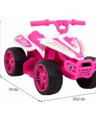 Ramiz Atv electric pentru copii Little Monster TR1805 roz 25W cu panou audio si acceleratie pe ghidon 70x38.5x42 cm