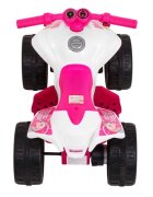 Ramiz Atv electric pentru copii Little Monster TR1805 roz 25W cu panou audio si acceleratie pe ghidon 70x38.5x42 cm