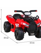 Ramiz Atv electric pentru copii Storm 68x43x41 cm rosu 25W cu lumini si panou audio