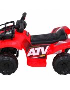 Ramiz Atv electric pentru copii Storm 68x43x41 cm rosu 25W cu lumini si panou audio