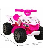 Ramiz Atv electric pentru copii The Fastest JS320 70x43x44 cm roz 25W cu panou audio