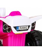 Ramiz Atv electric pentru copii The Fastest JS320 70x43x44 cm roz 25W cu panou audio