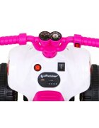 Ramiz Atv electric pentru copii The Fastest JS320 70x43x44 cm roz 25W cu panou audio