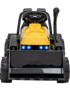 Ramiz Buldozer electric pentru copii 6V cupa mobila 86x40x42 cm galben 25W cu sunete lumini si claxon