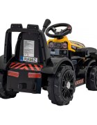 Ramiz Buldozer electric pentru copii 6V cupa mobila 86x40x42 cm galben 25W cu sunete lumini si claxon