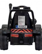 Ramiz Buldozer electric pentru copii 6V cupa mobila 86x40x42 cm galben 25W cu sunete lumini si claxon