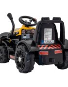 Ramiz Buldozer electric pentru copii 6V cupa mobila 86x40x42 cm galben 25W cu sunete lumini si claxon