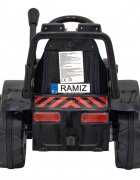 Ramiz Buldozer electric pentru copii 6V cupa mobila 86x40x42 cm rosu 25W cu sunete lumini si claxon