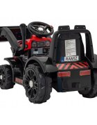 Ramiz Buldozer electric pentru copii 6V cupa mobila 86x40x42 cm rosu 25W cu sunete lumini si claxon