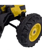 Ramiz Excavator electric pentru copii 70W galben cu brat mobil telecomanda roti Eva scaun tapitat sunete si lumini