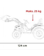 Ramiz Excavator electric pentru copii 70W rosu cu brat mobil telecomanda roti Eva scaun tapitat sunete si lumini