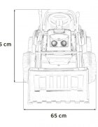 Ramiz Excavator electric pentru copii 70W rosu cu brat mobil telecomanda roti Eva scaun tapitat sunete si lumini