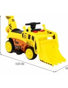 Ramiz Excavator electric pentru copii galben 30W cu panou audio cupa mobila si lumini