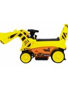 Ramiz Excavator electric pentru copii galben 30W cu panou audio cupa mobila si lumini