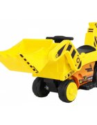Ramiz Excavator electric pentru copii galben 30W cu panou audio cupa mobila si lumini
