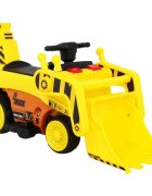 Ramiz Excavator electric pentru copii galben 30W cu panou audio cupa mobila si lumini