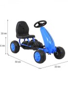 Ramiz Kart cu pedale si transmisie cu lant Go-kart Blue
