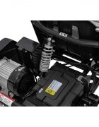 Ramiz Kart electric pentru copii Gokart Maighty Black putere 1000W48V baterie 48V12Ah vitexa maxima 30 kmh scaun reglabil frane hidraulice cu disc amortizoare anvelope gonflabile cu suspensii si scaun reglabil