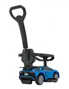 Ramiz Masinuta copii de impins Lamborghini Aventador Blue cu maner parental detasabil sunete si lumini LED roti din cauciuc suport pentru picioare bara de protectie greutate maxima admisa 30 kg