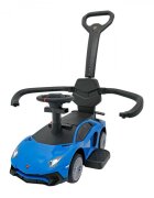 Ramiz Masinuta copii de impins Lamborghini Aventador Blue cu maner parental detasabil sunete si lumini LED roti din cauciuc suport pentru picioare bara de protectie greutate maxima admisa 30 kg