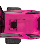 Ramiz Masinuta copii de impins Lamborghini Aventador Blue Pink cu maner parental detasabil sunete si lumini LED roti din cauciuc suport pentru picioare bara de protectie greutate maxima admisa 30 kg